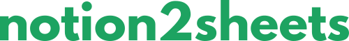 Notion2Sheets logo